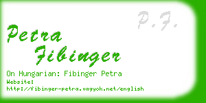 petra fibinger business card